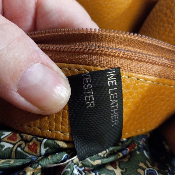 Maxx NY tan pebbled leather large shoulder bag 3 compartment original dust bag - Picture 12 of 12